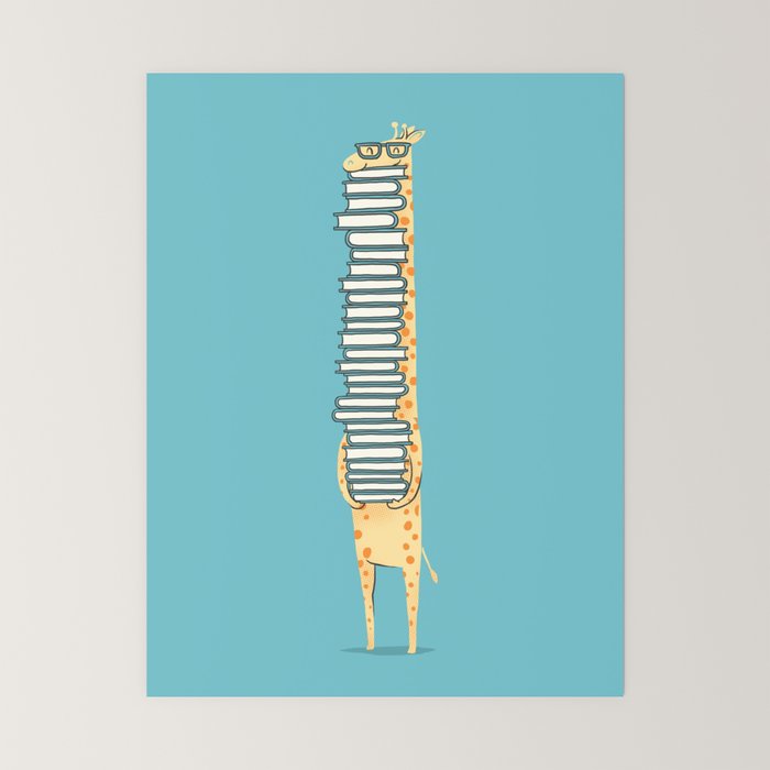 A Book Lover (blue) Mini Art Print