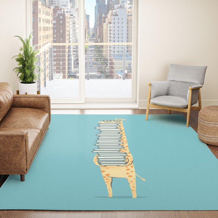 A Book Lover (blue) Rug