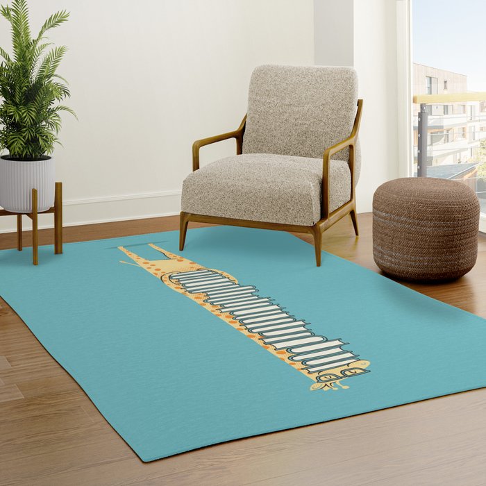 A Book Lover (blue) Rug