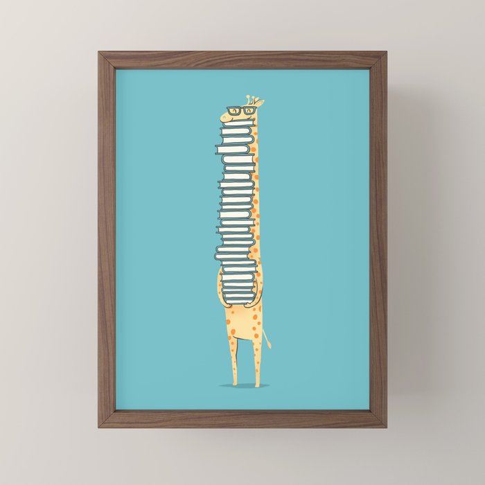 A Book Lover (blue) Mini Art Print