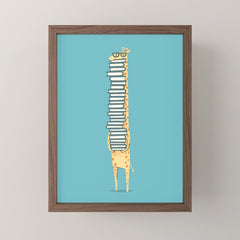 A Book Lover (blue) Mini Art Print