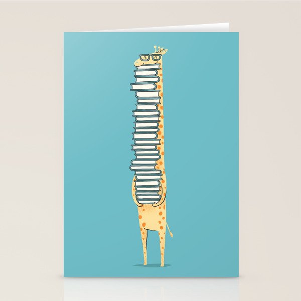A Book Lover (blue) Stationery Card
