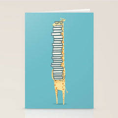 A Book Lover (blue) Stationery Card
