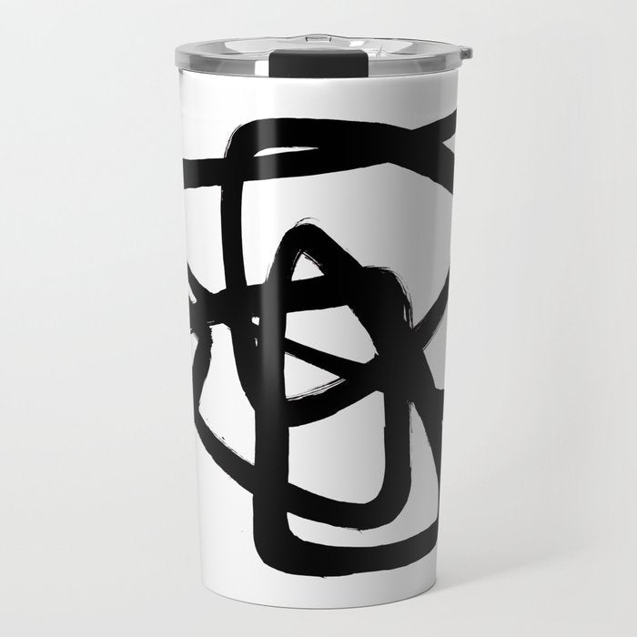 A Family Of Five White Background Travel Mug
