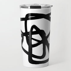 A Family Of Five White Background Travel Mug