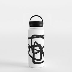 A Family Of Five White Background Water Bottle