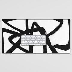 A Family Of Five White Background Desk Mat