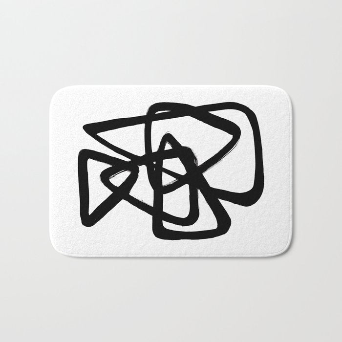 A Family Of Five White Background Bath Mat