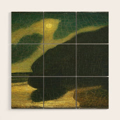 "Moonlit Cove" by Albert Pinkham Ryder (1880) Wood Wall Art