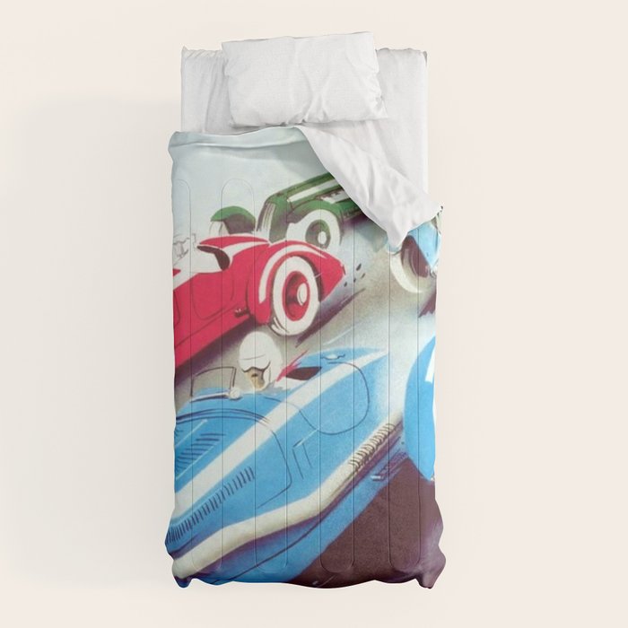 1932 Vintage 24 Hours of Le Mans French Auto Racing Wall Decor Comforter