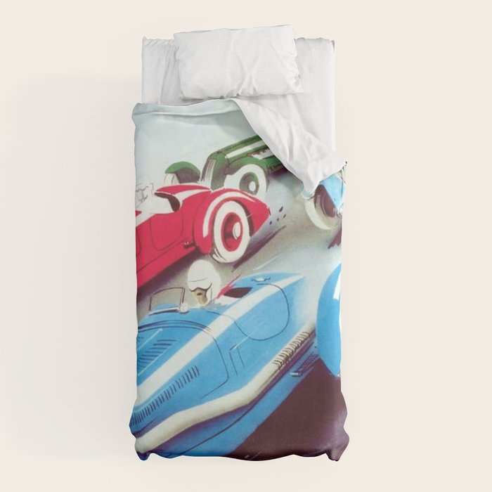 1932 Vintage 24 Hours of Le Mans French Auto Racing Wall Decor Duvet Cover