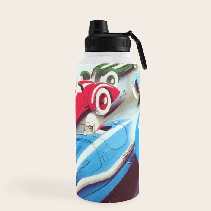 1932 Vintage 24 Hours of Le Mans French Auto Racing Wall Decor Water Bottle