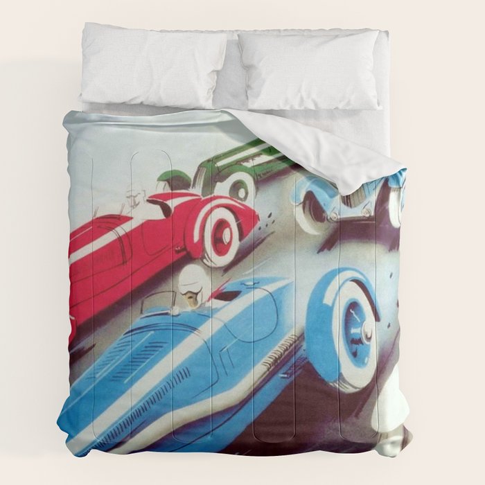 1932 Vintage 24 Hours of Le Mans French Auto Racing Wall Decor Comforter