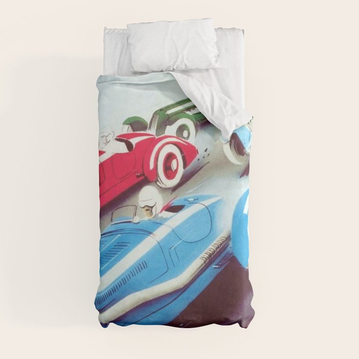 1932 Vintage 24 Hours of Le Mans French Auto Racing Wall Decor Duvet Cover