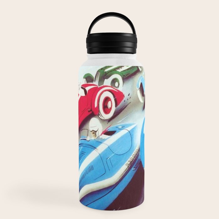 1932 Vintage 24 Hours of Le Mans French Auto Racing Wall Decor Water Bottle