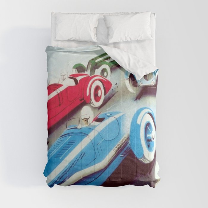 1932 Vintage 24 Hours of Le Mans French Auto Racing Wall Decor Comforter