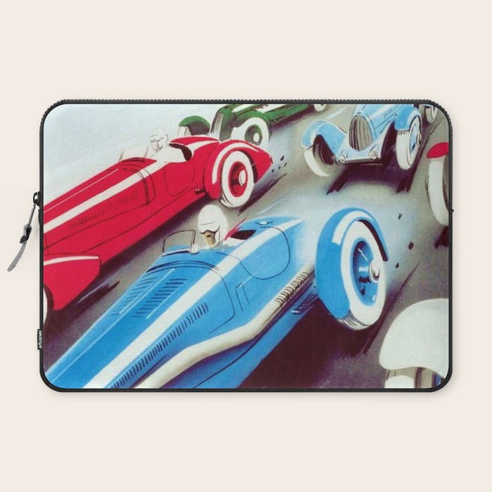 1932 Vintage 24 Hours of Le Mans French Auto Racing Wall Decor Laptop Sleeve
