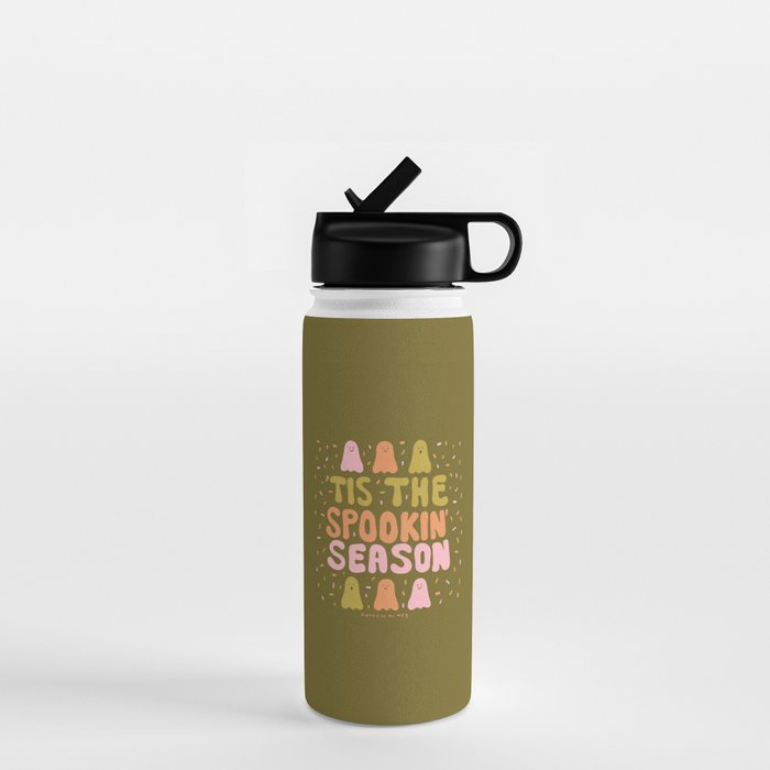 Tis the Spookin Season in Green Water Bottle
