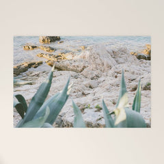 A few steps from the ocean | Fine art Croatia travel photography print | Coastal sea wall art Welcome Mat