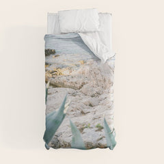 A few steps from the ocean | Fine art Croatia travel photography print | Coastal sea wall art Duvet Cover