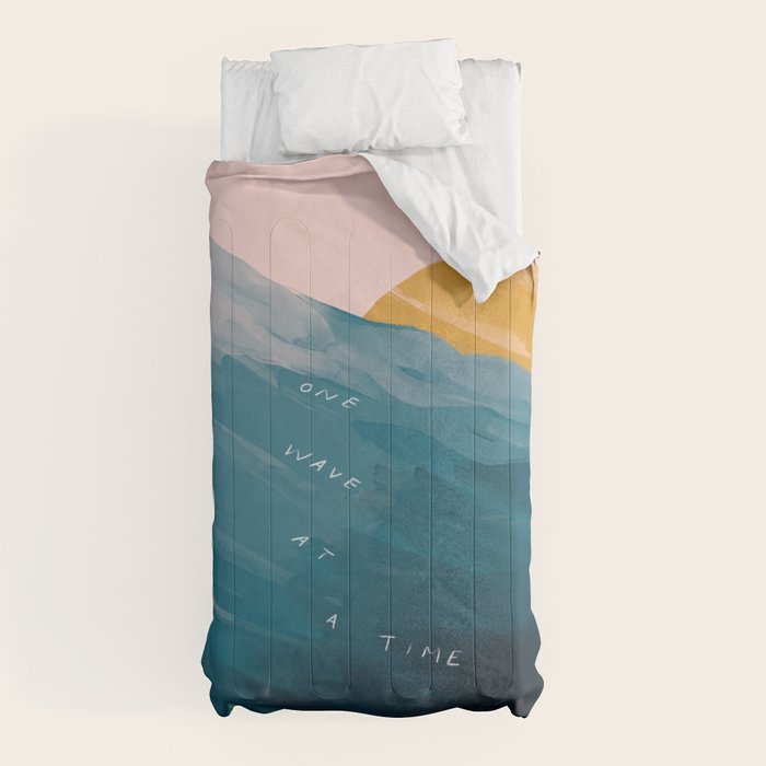 "One Wave At A Time" Comforter