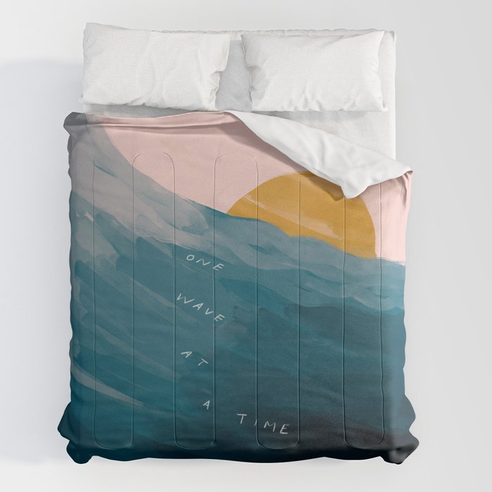 "One Wave At A Time" Comforter