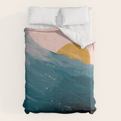 "One Wave At A Time" Comforter