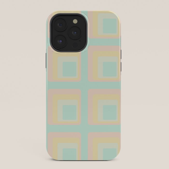 70s mod pale pastels iPhone Case