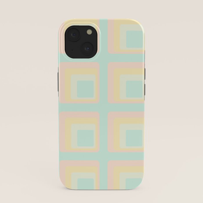 70s mod pale pastels iPhone Case