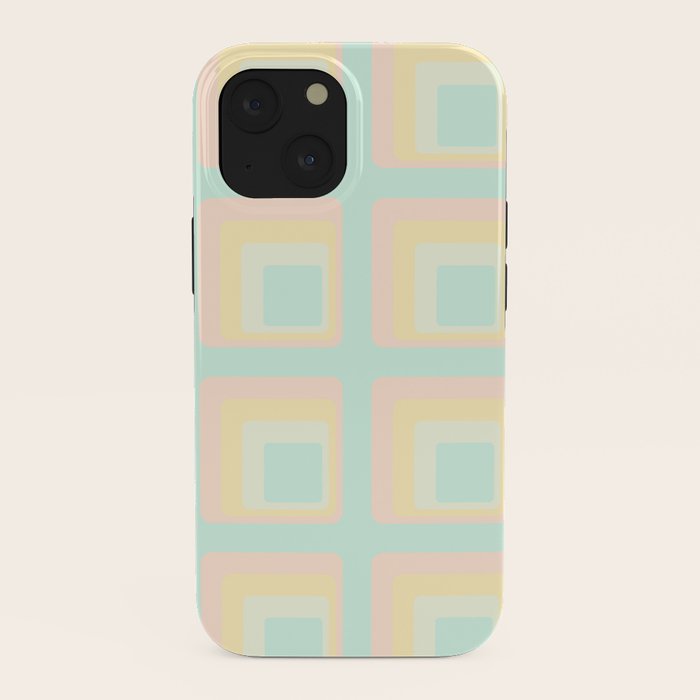70s mod pale pastels iPhone Case