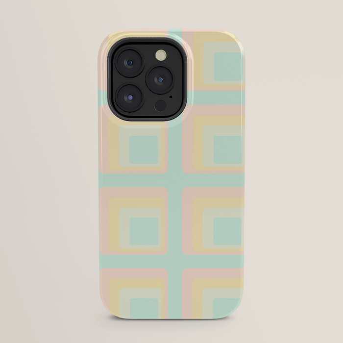 70s mod pale pastels iPhone Case