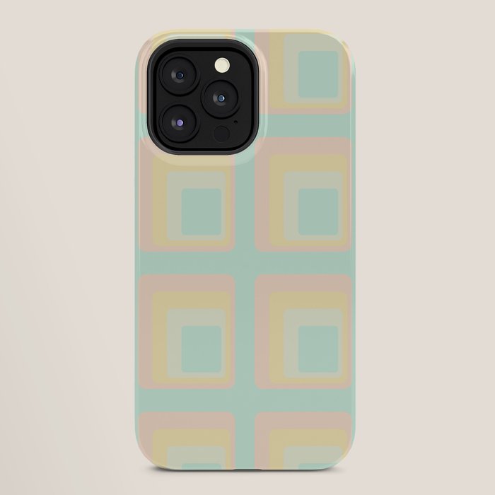 70s mod pale pastels iPhone Case