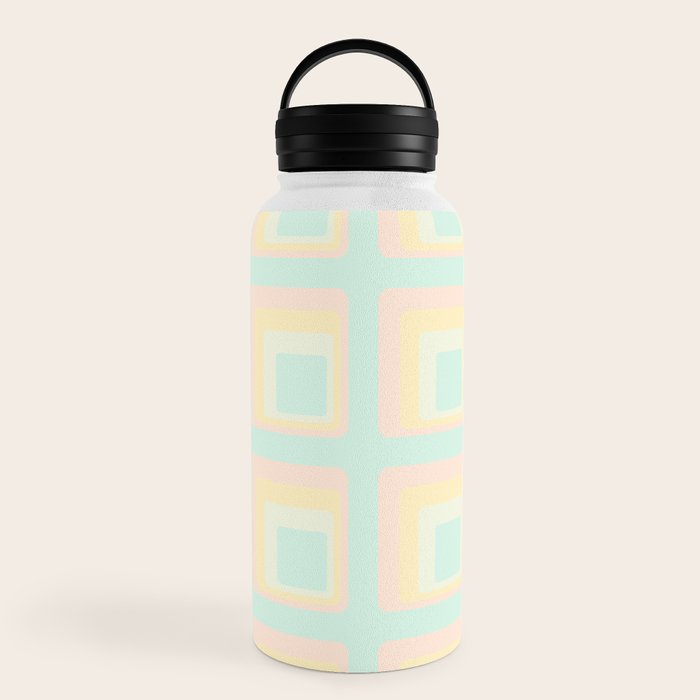 70s mod pale pastels Water Bottle