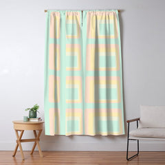 70s mod pale pastels Window Curtain