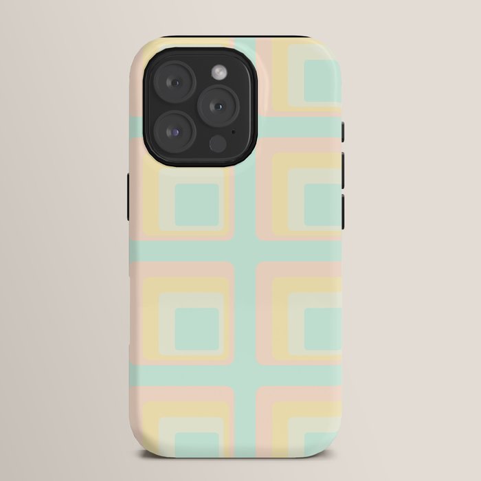 70s mod pale pastels iPhone Case