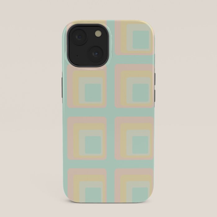70s mod pale pastels iPhone Case