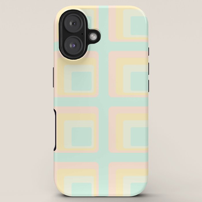 70s mod pale pastels iPhone Case