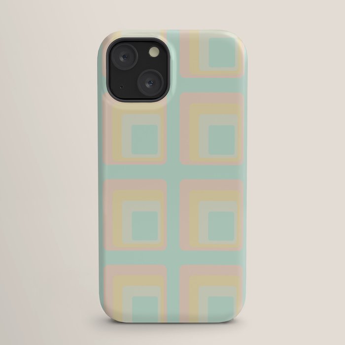 70s mod pale pastels iPhone Case