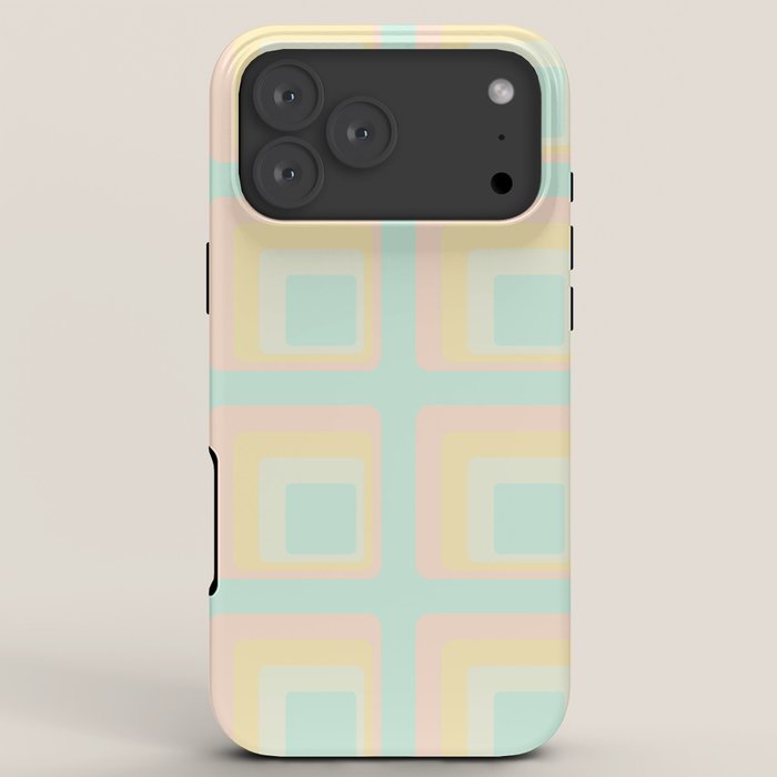70s mod pale pastels iPhone Case