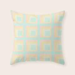 70s mod pale pastels Throw Pillow