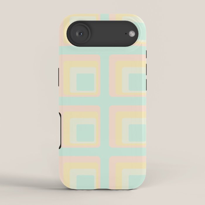 70s mod pale pastels iPhone Case