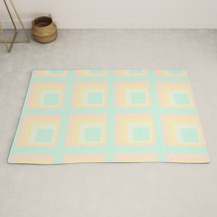 70s mod pale pastels Rug