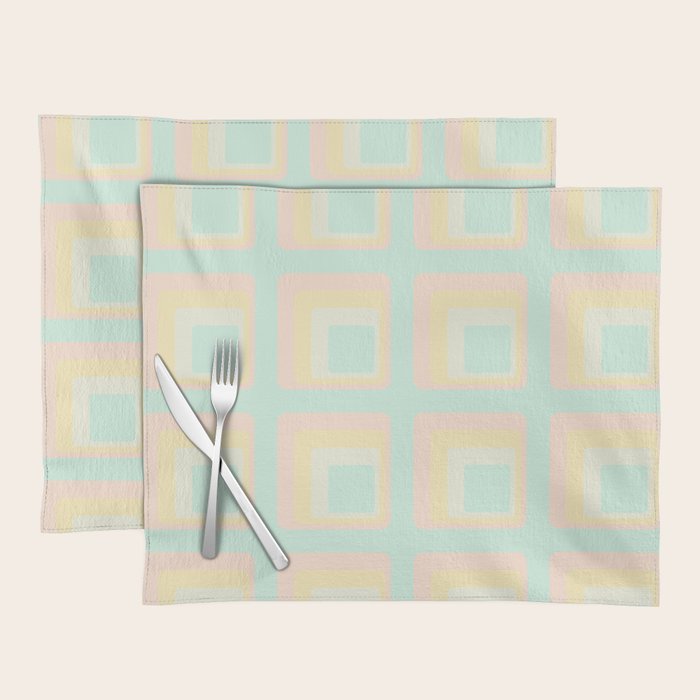 70s mod pale pastels Placemat