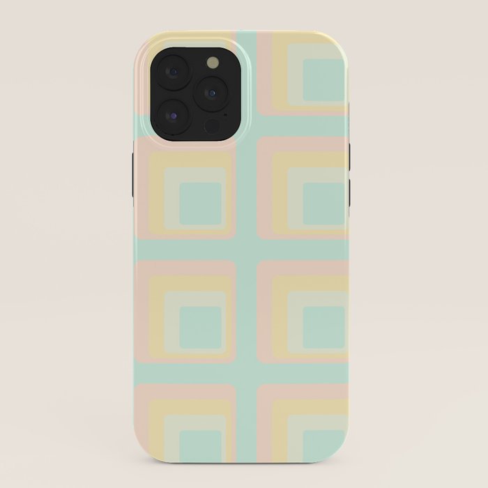 70s mod pale pastels iPhone Case