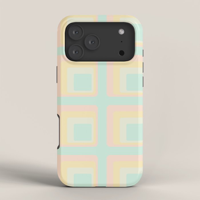 70s mod pale pastels iPhone Case