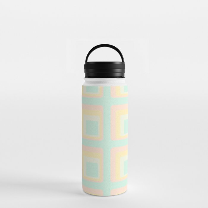 70s mod pale pastels Water Bottle