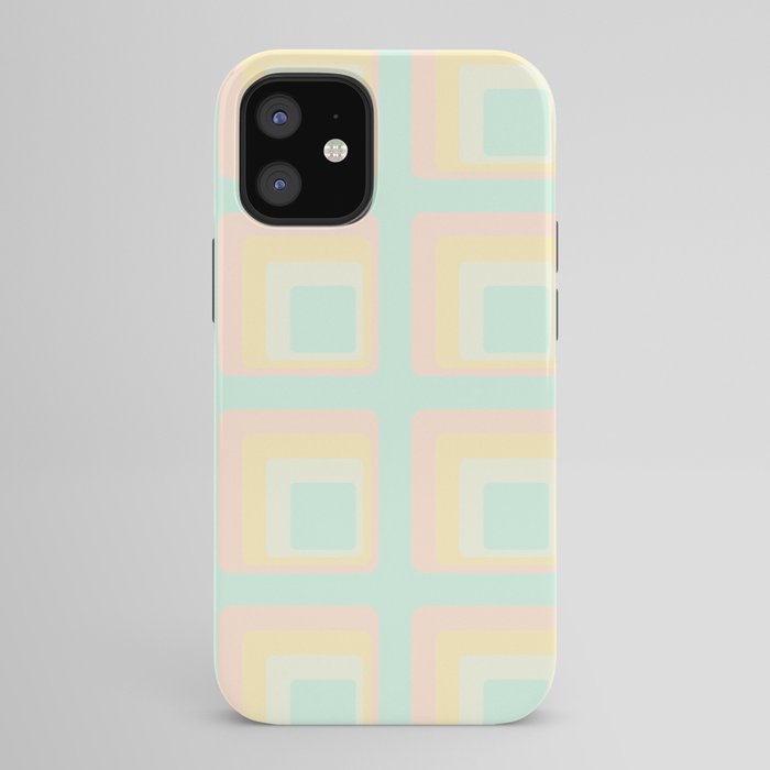 70s mod pale pastels iPhone Case