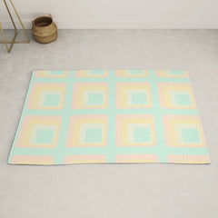 70s mod pale pastels Rug