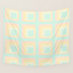 70s mod pale pastels Wall Tapestry