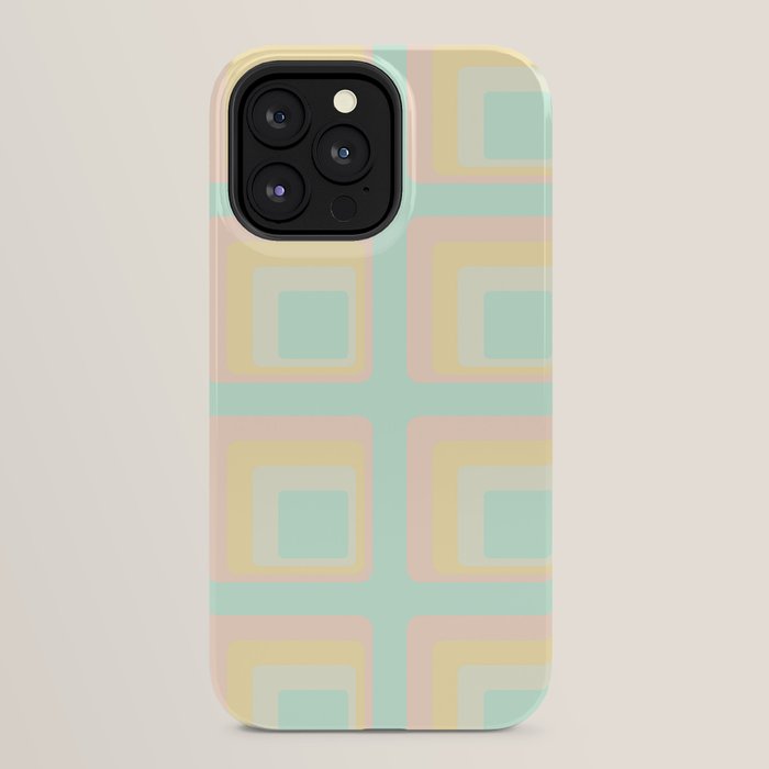 70s mod pale pastels iPhone Case
